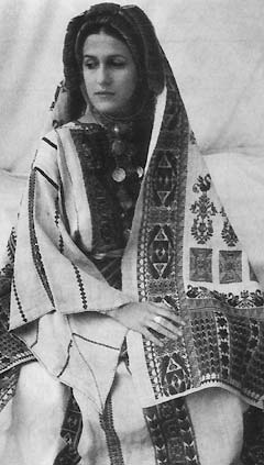 Ramallah woman in traditional dress