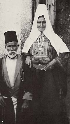Bethlehem couple in traditional costume